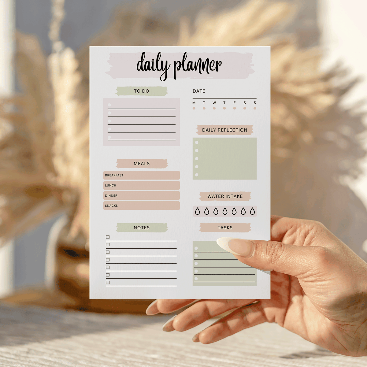 Daily Planner Reflection Notepad