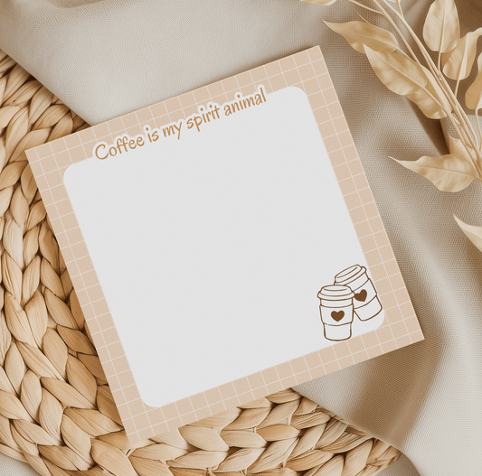 Coffee is my spirit animal Memo Pad