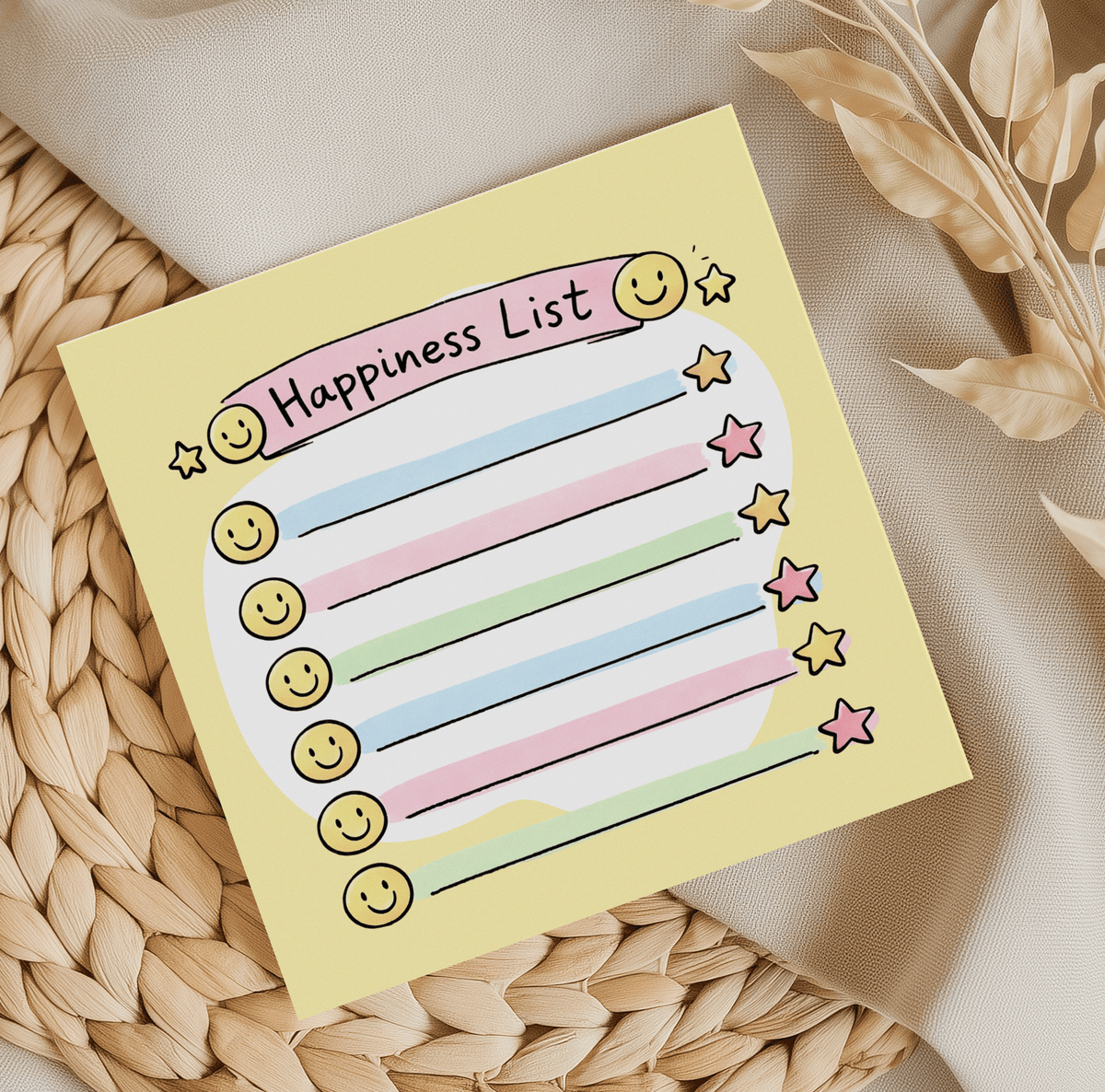 Happiness List Memo Pad