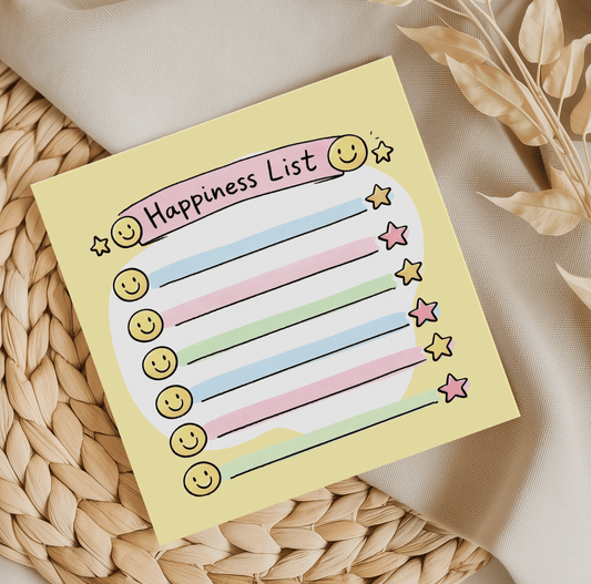 Happiness List Memo Pad