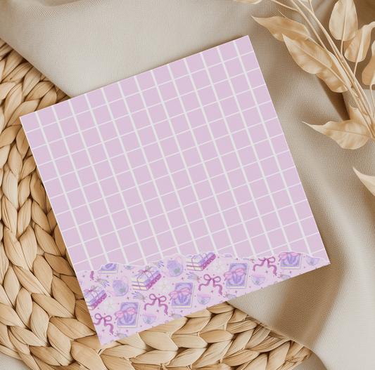 Lavender Books Purple Memo Pad